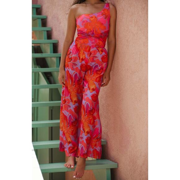 Hutch Graham Cover-Up Pants - Watercolor Gardenia NWT SIZE LARGE - Picture 2 of 6